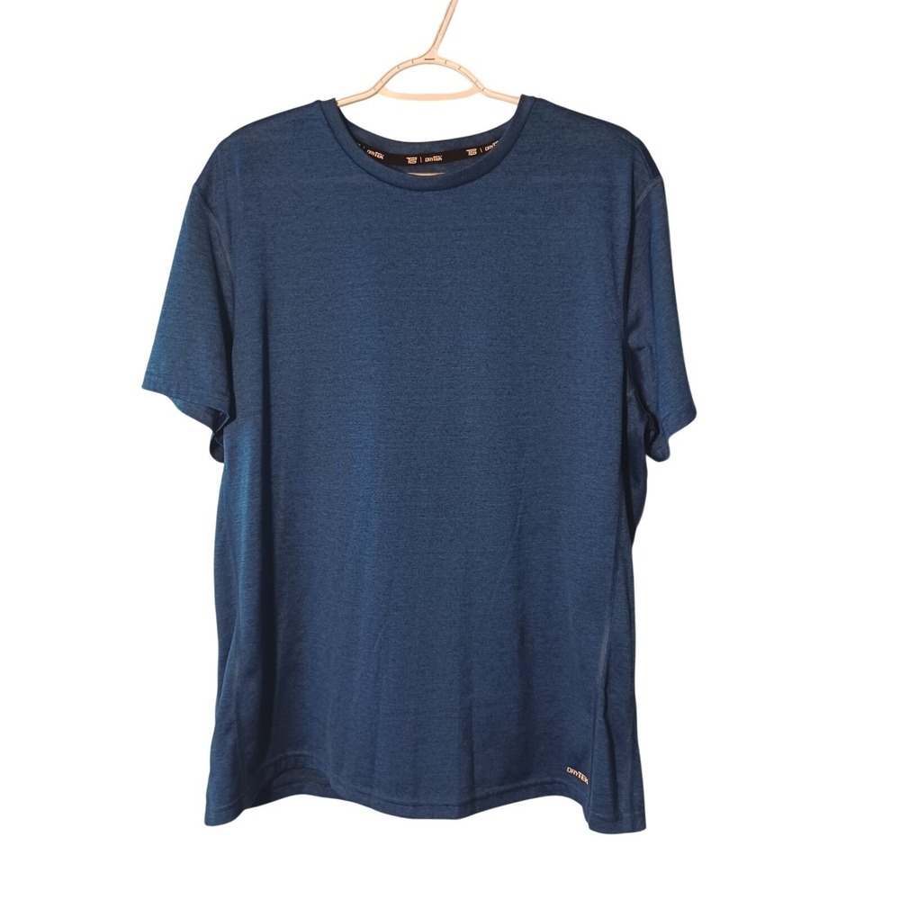 Tek Gear Dri Tek Short Sleeve Workout Shirt Men's Size XL Blue Heathered